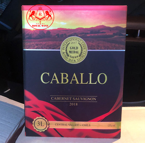 Vang Bich Hop Caballo Cabernet Sauvignon 3 Lit