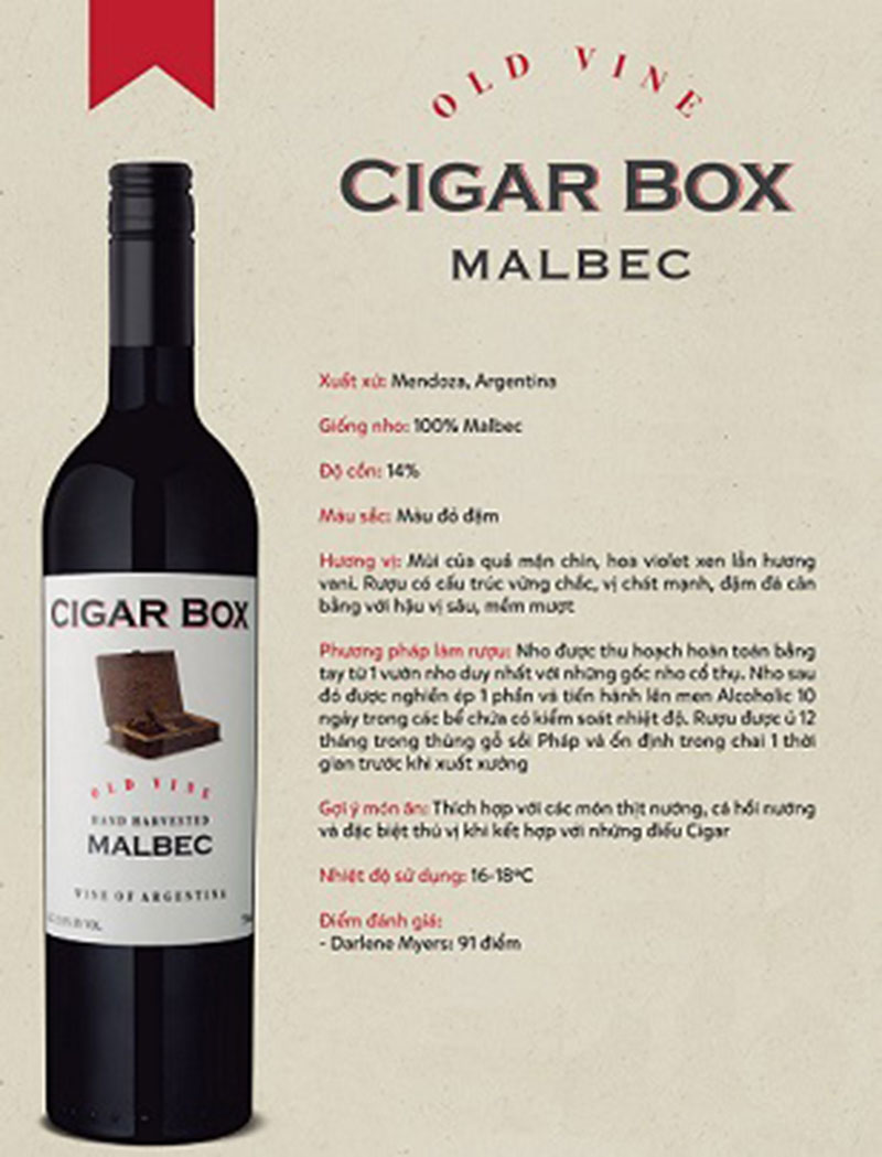 Ruou Vang Cigar Box Malbec 4